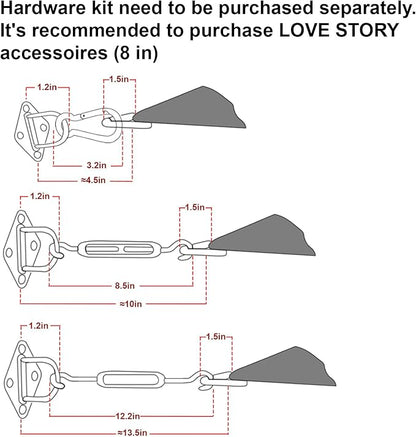 LOVE STORY Custom Size 12' x 17' Silver Grey Rectangle Sun Shade Sail Canopy Patio Sail Fabric Cloth Cover UV Block (We Make Custom Size)
