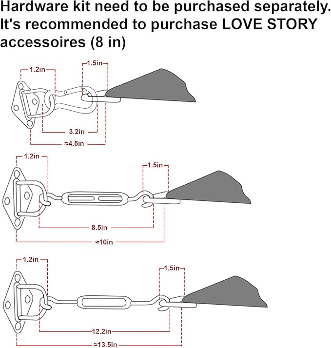 LOVE STORY 13' x 20' Rectangle Blue Sun Shade Sail Canopy UV Block for Outdoor Patio Garden Backyard