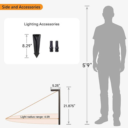 Gardenreet Brass Landscape Path Lights, LED 12V Low Voltage Pathway Lights Wired, Modern Outdoor Garden Lights Waterproof, L Shape Bronze for Patio Lawn Without G4 Bulb 10 Pack