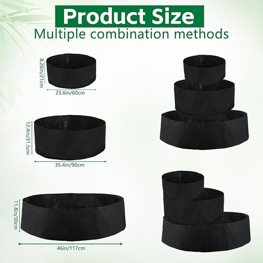 3 Tiered Fabric Strawberry Planter 48 36 24 inch Strawberry Tower Planter Stackable Planters Strawberry Grow Kit