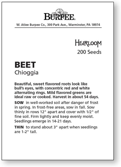 Burpee Chioggia Beet Seeds 200 seeds