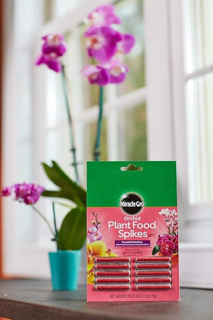 Miracle-Gro Orchid Plant Food Spikes, Plant Fertilizer, 10 Spikes/Pack (24-Pack)