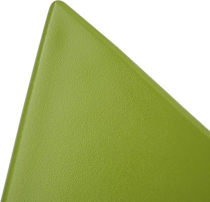 LeisureMod 15.75" Stackable Weather-Resistant Plastic Triangular Side Table - Accent End Table for Indoor & Outdoor Use (Green, Set of 2)