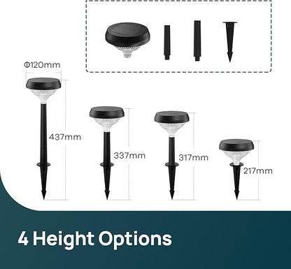 Linkind Solar Lights Outdoor 8 Pack, Solar Pathway Lights, Warm White Landscape Path Lights Waterproof for Walkway Yard Garden Driveway Use