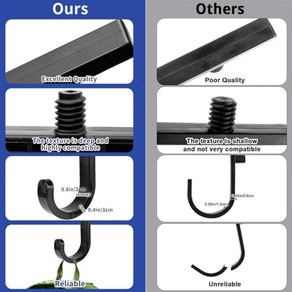 6Pcs Storage Shed Hooks, J/U/V Shapes Heavy Duty ABS Tool Organizers for Ladders, Garden Rakes & Bulk Tools, Compatible with Most Outdoor Storage Sheds