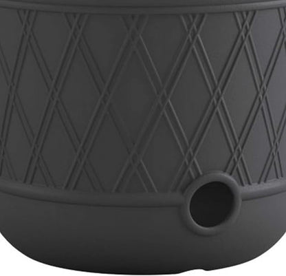 Suncast 2 Pack 14" x 12" Round Resin Decorative Weatherproof Outdoor Hideaway Standard Garden Hose Storage Pot with Drainage Holes, Gray