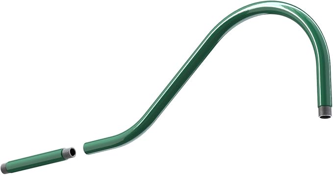 Steel Lighting Co. Topanga Barn Light | Outdoor Wall Mounted | Farmhouse Garage Light Made in America | 14 inch Dome | 23 inch Gooseneck | Green Exterior/White Interior