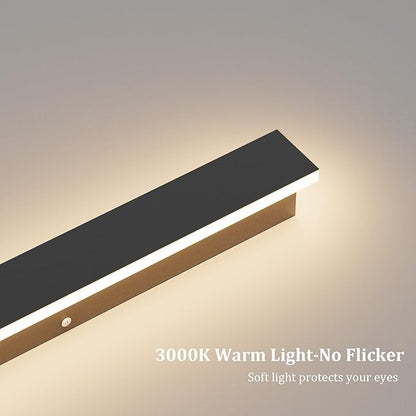 2 Pack 31.5inch Modern Outdoor LED Wall Lights 24W Exterior Wall Light Fixture IP65 Waterproof 3000K for House Porch Courtyard