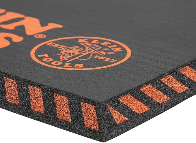 Klein Tools 60136 Kneeling Pads, Adult Men's Large Soft Thick Closed Cell Soft Foam Professional Tradesman Pro Pads with Handle