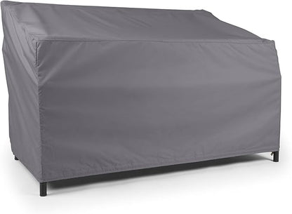 Covermates Elite Outdoor Patio Sofa Cover – Water-Resistant 300D Polyester, Double-Stitched Seams, Elastic Hem, Auto-Locking Drawcord & Mesh Vent for Moderate Weather, 64W x 34D x 30H, Charcoal