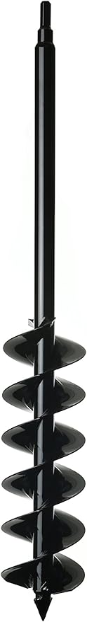 Power Planter Large Bulb Auger- 4"x28" Drill Bit Hole Digger for Post Hole Diggers, Digging Holes- Bulb Planter Tool- Auger Drill for Planting- Garden Auger Digging Tool- 1/2" Non-Slip Hex Drive