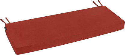 Favoyard Outdoor Bench Cushion 36 x 14 Inch Rainproof Patio Furniture Cushions 3-Year Color Fastness Garden Settee Porch Pads with Ties, Red