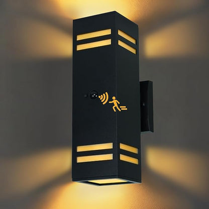 Motion Sensor Outdoor Light with 25ft Detection Range, 3 Lighting Modes Dusk to Dawn Porch Light, Waterproof Wall Sconce for Large Yard, Patio, Garage, Front Door, ETL Listed
