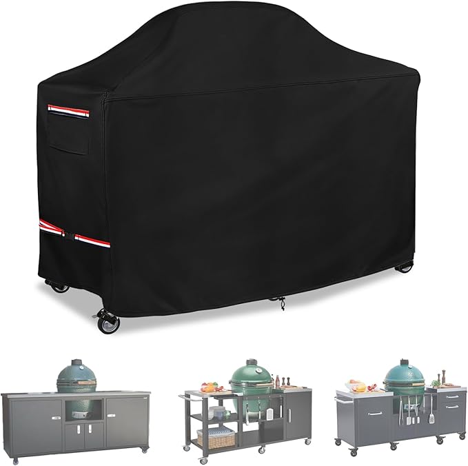 Grill Cover for 76 Inch Big Green Egg Grill Table, Waterproof Heavy Duty Outdoor Grill Cover, Kamado Ceramic BBQ Grill Cover, XL Green Egg Cover, Grill Cart Cover