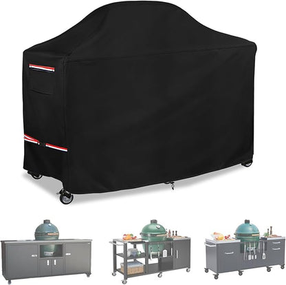 Grill Cover for 76 Inch Big Green Egg Grill Table, Waterproof Heavy Duty Outdoor Grill Cover, Kamado Ceramic BBQ Grill Cover, XL Green Egg Cover, Grill Cart Cover
