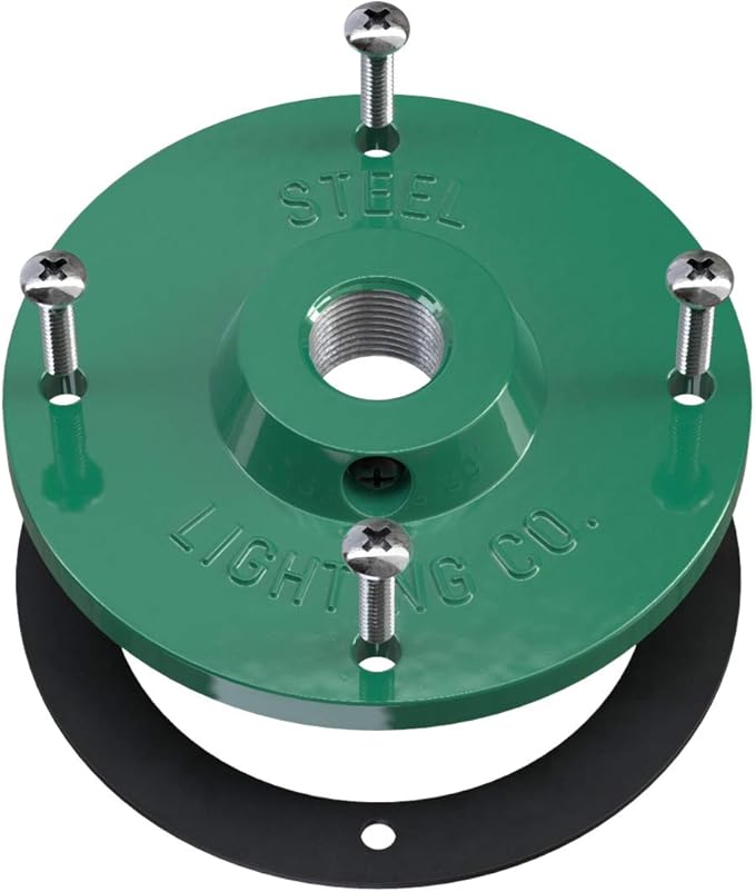 Steel Lighting Co. Topanga Barn Light | Outdoor Wall Mounted | Farmhouse Garage Light Made in America | 14 inch Dome | 11 inch Gooseneck | Green Exterior/White Interior