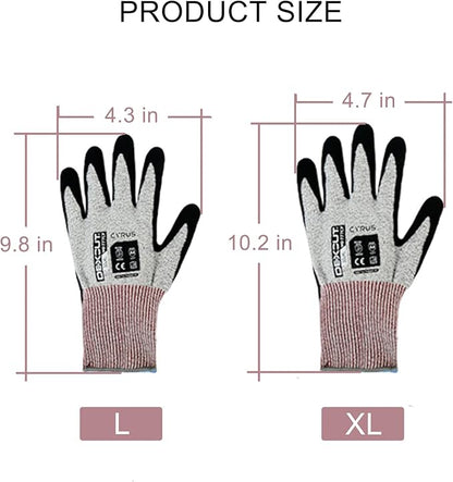 CYRUS Nitrile Gardening Gloves for Women＆Men, Thorn-Proof Garden Gloves,Work for Yard Garden, Weeding, Digging, Pruning