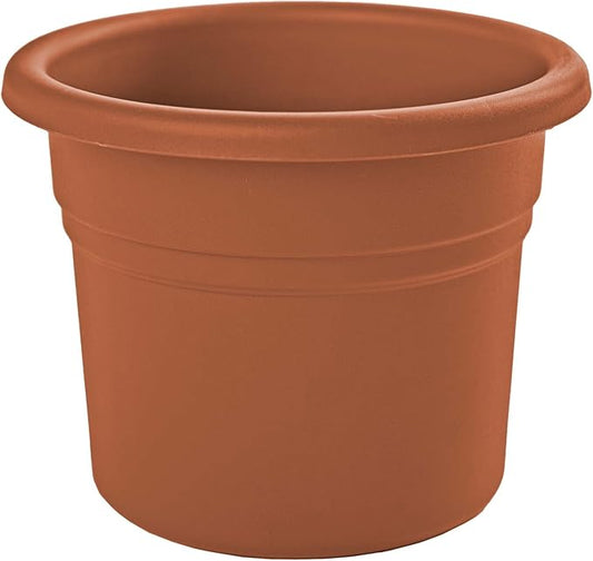 Bloem Posy 10" Terra Cotta Round Resin Planter Pot Indoor and Outdoor Gardening