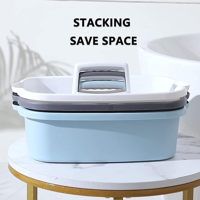 Large Cleaning Supplies Caddy Portable Shower Basket Supply Organizer with Handle Plastic Bucket Tool Storage for Bathroom, Bedroom, Kitchen, College Dorm, Garden, Dark Gray