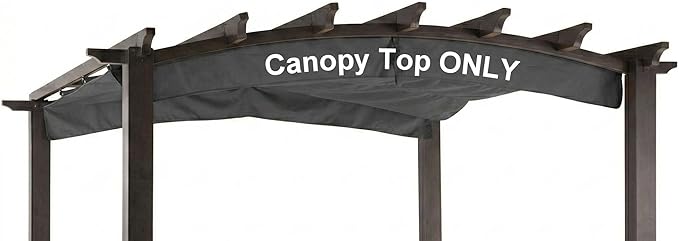 Pergola Shade Cover Replacement Canopy Top Compatible with Home Depot Hampton Bay Arched Pergola Model #GFM00469A - Gray(Canopy Top Only)