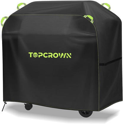 TOPCROWN Grill Cover for Outdoor Grill, Universal Fit 45"-75" BBQ Gas Grill Waterproof Anti-UV Oxford Fabric Windproof Design with Adjustable Straps, Fits Weber/Char-Broil/Nexgrill and More (67")