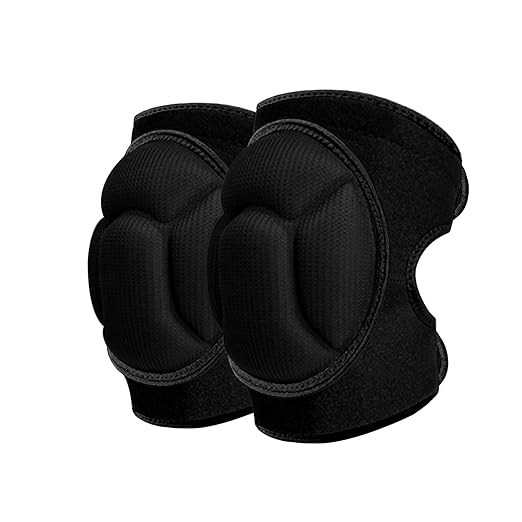Knee Pads, Thick Sponge Anti-slip, Collision Avoidance Knee Pads, for Running, Mountaineering, House Working,Gardening Maintain (Black, Large)