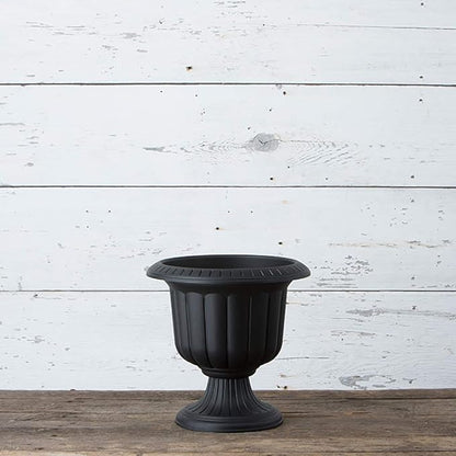 Root & Vessel, Classic Urn Planter, Black, 14-Inch