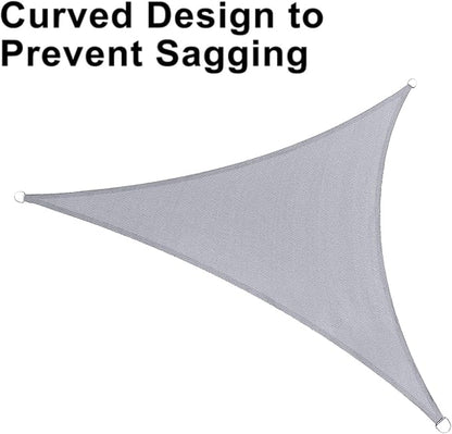 LOVE STORY Custom Size 6'x7'x9.2' Silver Grey Sun Shade Sail Triangle Sunshade Fabric Awning Canopy for Patio Backyard Carport Pergola (Customized)
