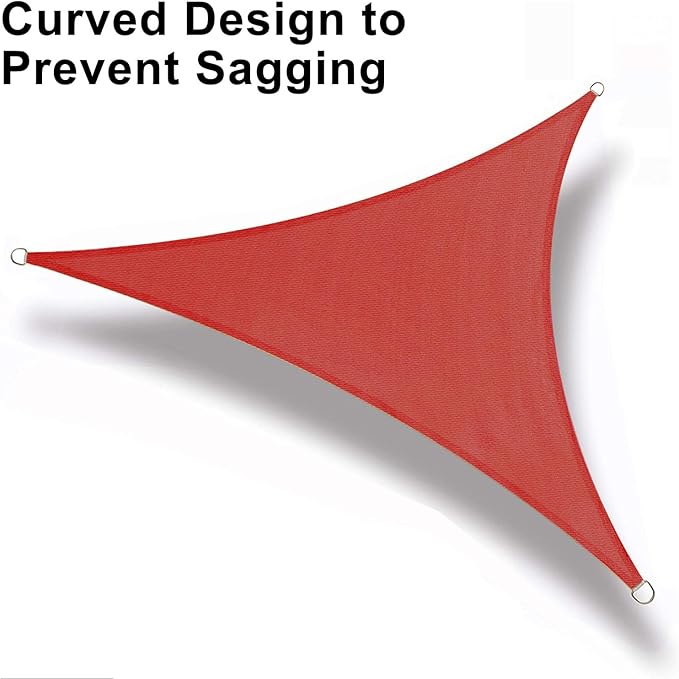 LOVE STORY Custom Size 7'x7'x9.9' Terra Red Sun Shade Sail Right Triangle Sunhsade Fabric Awning Canopy for Patio Backyard Carport Pergola (Customized)