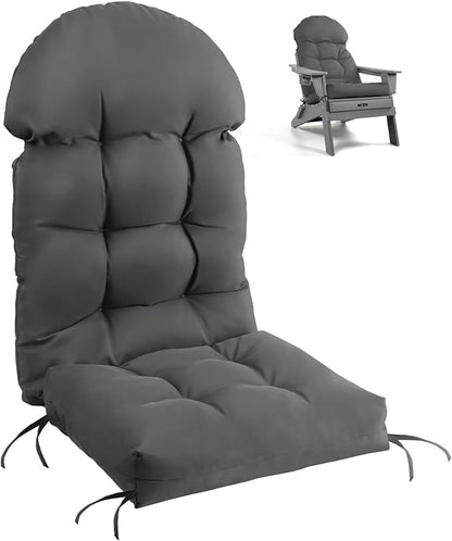 FUNBERRY Adirondack Chair Cushion, Thicken Comfy Cushions for Rocker Non Slip Fade Shield Waterproof High Back with Ties