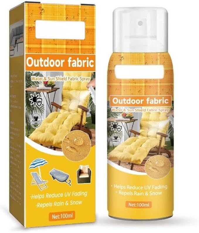Water & Sun Shield Outdoor Fabric Spray - Cooling UV Protection, Waterproof & Fade-Resistant Spray for Patio Furniture, Awnings, Tents (Refreshing, Quick-Dry) (1)
