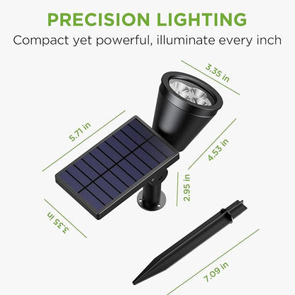 InnoGear Solar Lights Outdoor Lighting Waterproof Landscape Spotlights Uplighting for Outside Flag Garden Trees Yard Pathway Wall Auto On/Off, Pack of 6 (Cool White)