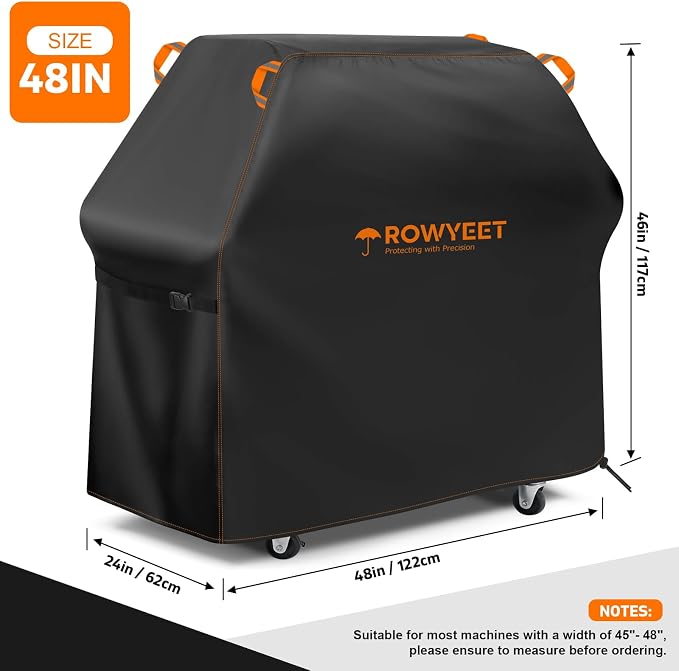 Grill Cover for Outdoor Grill, Universal Fit Oxford Waterproof BBQ Cover for Outside, Anti-UV Barbecue Gas Cover with Adjustable Hem for Weber, Nexgrill, Expert Grill and More (45" - 48")