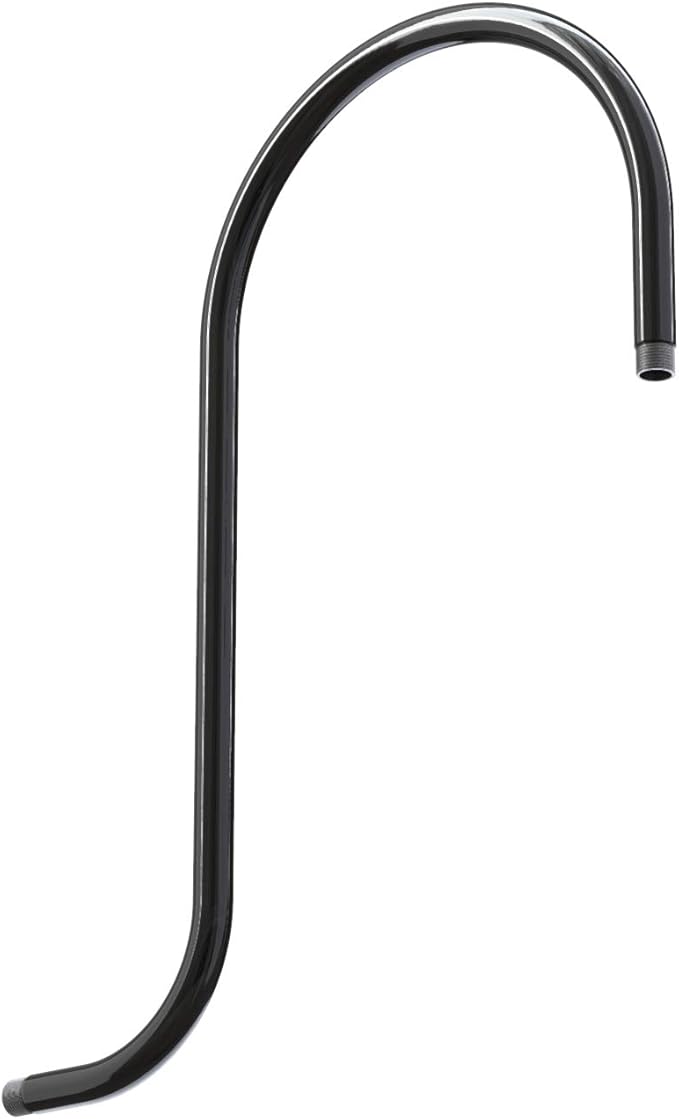 Steel Lighting Co. Topanga Barn Light | Outdoor Wall Mounted | Farmhouse Garage Light Made in America | 14 inch Dome | Upslope Gooseneck | Black Exterior/White Interior
