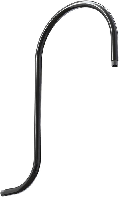 Steel Lighting Co. Topanga Barn Light | Outdoor Wall Mounted | Farmhouse Garage Light Made in America | 14 inch Dome | Upslope Gooseneck | Black Exterior/White Interior