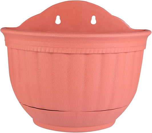 BESPORTBLE Elegant Wall Flower Pot Plastic Material Imitation Leather Design Wall Hanging Vase