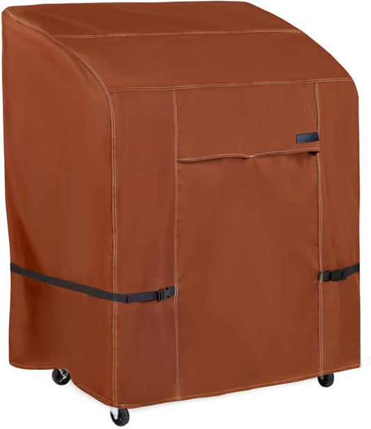 NettyPro Grill Cover Heavy Duty Waterproof 32 inch, Outdoor 2 Burner BBQ Gas Grill Cover for Outside Small Weber, Char-Broil, Brinkmann, Jenn Air, Nexgrill Barbecue, Brown