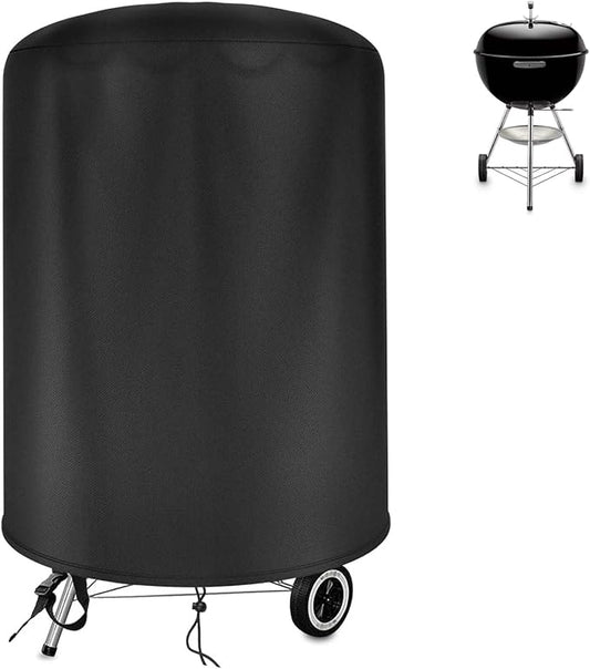 Small Grill Cover for Outdoor Grill BBQ,Waterproof, UV & Fade Resistant,for Weber 18 Inch Charcoal Kettle Grill,Round Kettle Grill (18 Inch/Black)