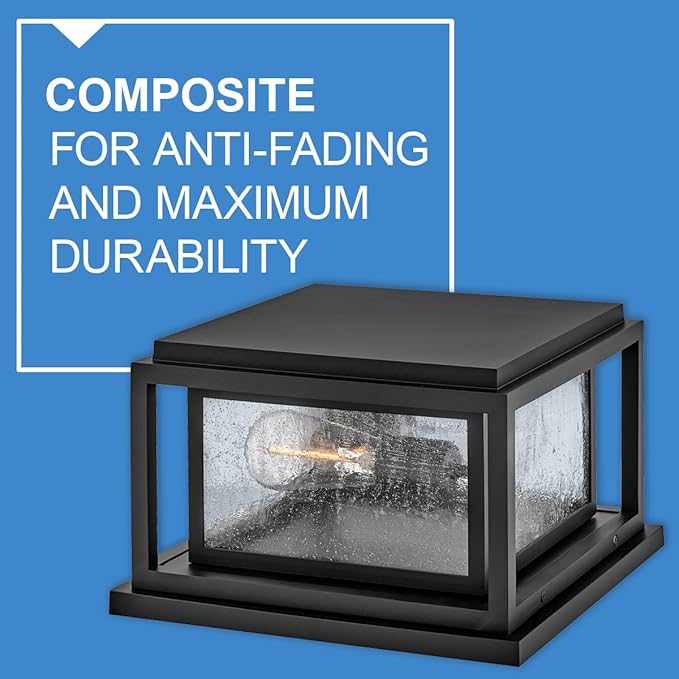 Hinkley Republic Small Pier Mount Lantern 12V, Low Voltage Black