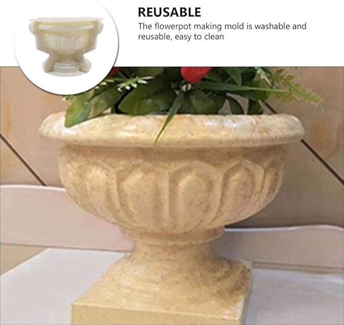 Planter Mold Pot Plastic Mold Concrete Clay Succulent Planter Large Urn Epoxy Mould Pot Making DIY Vase
