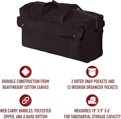 Rothco Canvas Jumbo Mechanic Tool Bag - Heavy-Duty Organization for Gear and Equipment