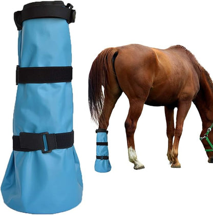 yeezo Easy Use Hoof Soaking Boot for Horse Soaker Bag Equine Soaking Boot Hooves Care Treatment Bucket Soaker Sack with EVA Pad and 2 Elastic Bands