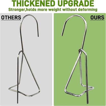 20 Packs Terracotta Pots Hanger Hooks,Sturdy Thick Stainless Steel Plant Hanger,Flower Pot Holders for Clay Pots,Wall and Fence Mounted Plant Hanging Holder for Terra Cotta Pot(Vertical Hang,20Pack)
