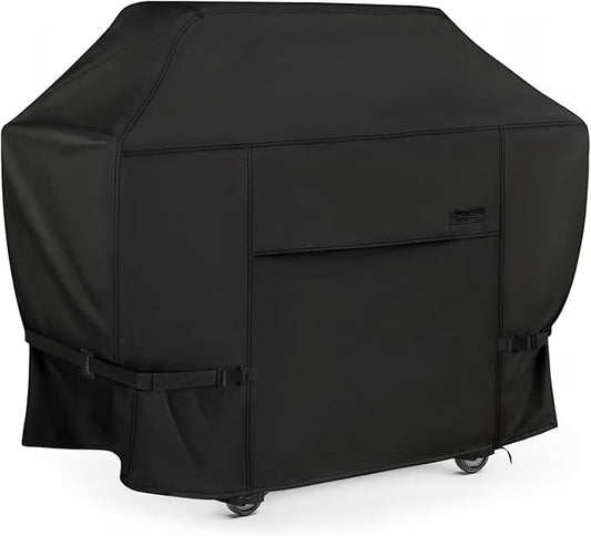 NettyPro Grill Cover for Outdoor Grill 60 inch Waterproof Heavy Duty Gas BBQ Cover for Outside Weber, Char-Broil, Brinkmann, Jenn Air, Nexgrill 3-4 Burners Barbecue, Black