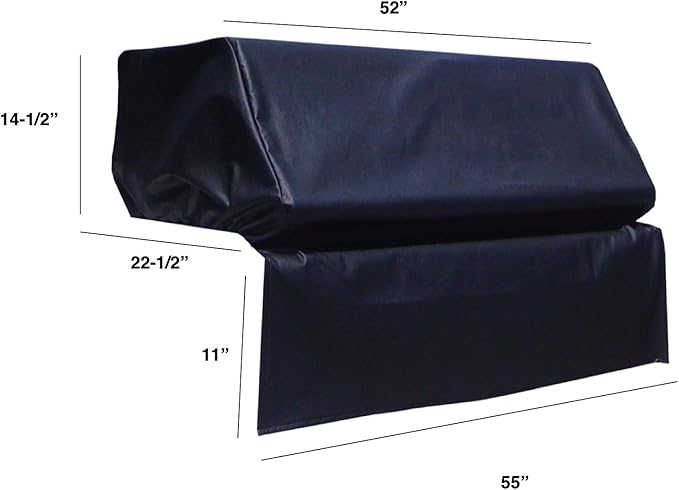 Windproof Covers 52 inch Heavy Duty Premium Vinyl Grill Cover to fit Grand Turbo Built-in Grill