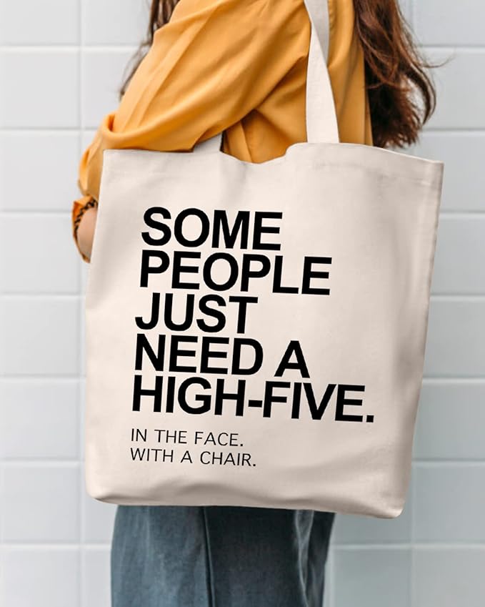 AUSVKAI Canvas Tote Bag Aesthetic for Women, Cute Reusable Cloth Cotton Bags for Shopping Beach Grocery