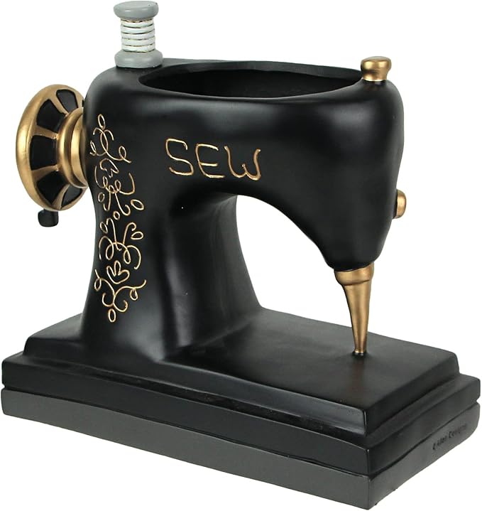 Allen Designs Vintage Stitch Resin Baby Sewing Machine Mini Succulent Planter Flower Pot Decor