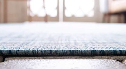 Unique Loom Outdoor Traditional Collection Area Rug - Antique (9' x 12' Rectangle, Light Aqua/ Gray)