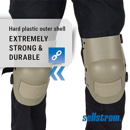Sellstrom Ultra Flex KneePro Professional Knee Pads for Men & Women with Thick Foam Cushioning & Heavy Duty Hard Outer Shell - Adjustable Straps with Speed-Clips & Ergonomic Metal Hinges - for Construction Work, Gardening, Roofing, Flooring
