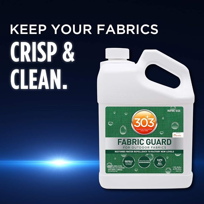 303 Fabric Guard Water Repellent for Outdoor Fabrics, 1 Gallon | Restores water and stain resistance on outdoor fabric, canvas, cushions, and upholstery.